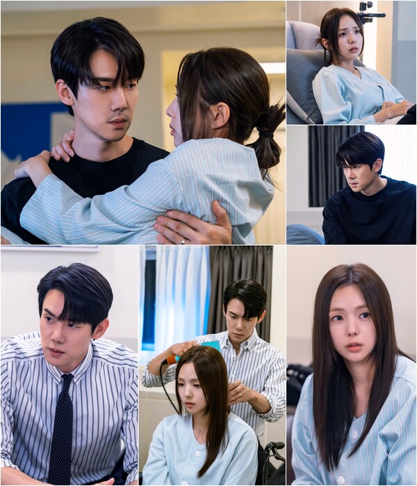 ▲ 20일 방송되는 '지금 거신 전화는'에서 유연석이 채수빈을 지극정성 간호한다. 제공|MBC
