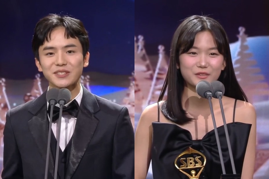 "언니·삼촌들 감사합니다"…문우진·유나, 청소년연기상 수상[SBS연기대상]