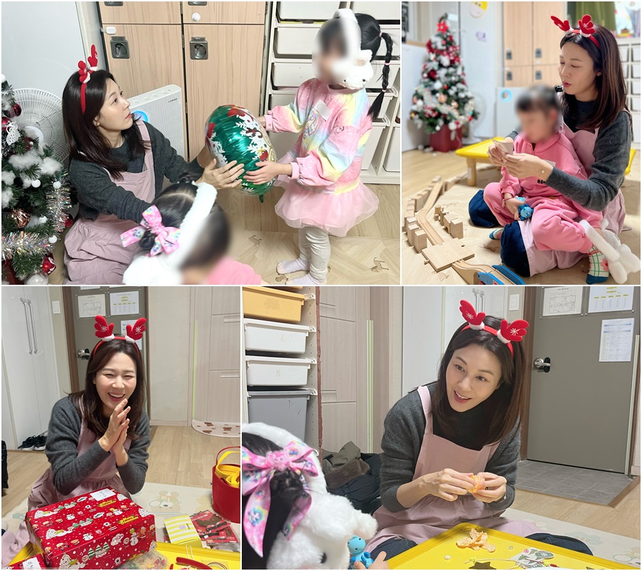김하늘, 미모보다 더 예쁜 마음…보육원 아이들과 '미리 메리 크리스마스'