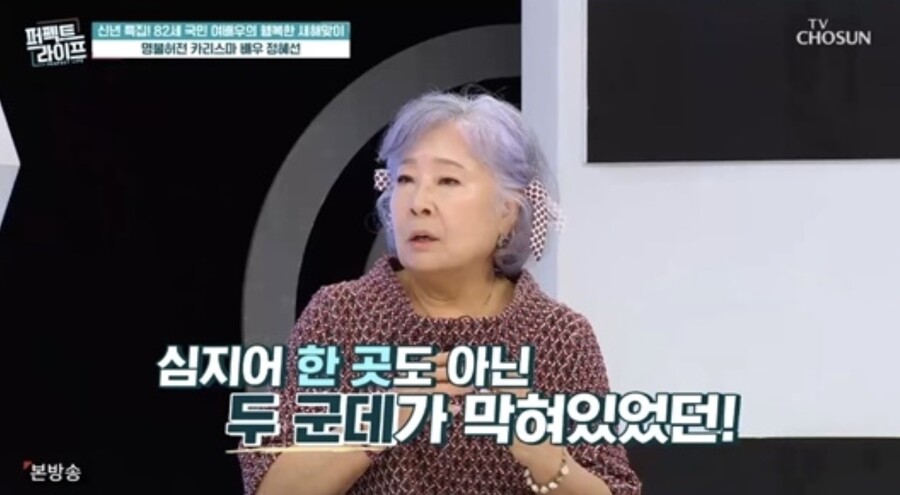 정혜선 "드라마 촬영 중 심근경색…혈관 두 곳 막혀 시술받았다"('퍼펙트라이프')