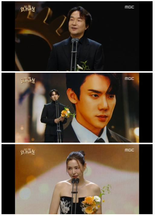 "송구하고 죄송" 한석규,  MBC 연기대상 수상…숙연한 애도 분위기 소감 마무리도 못했다  [종합]