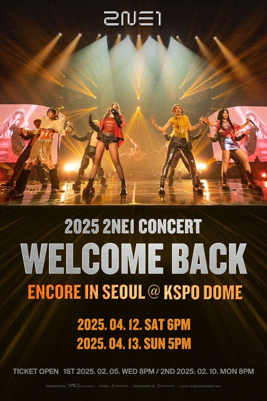 2NE1, 주제파악 완료…4월 체조서 앙코르 공연 개최[공식]