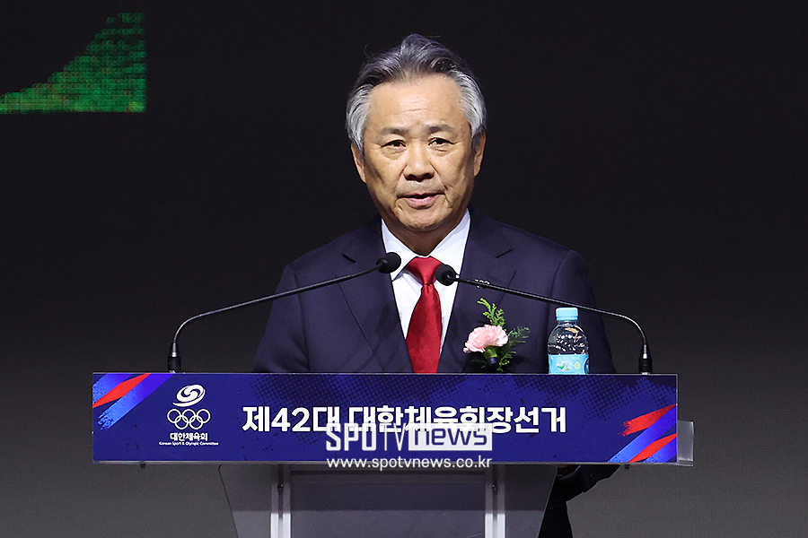 [포토S] 정견 발표하는 이기흥 후보