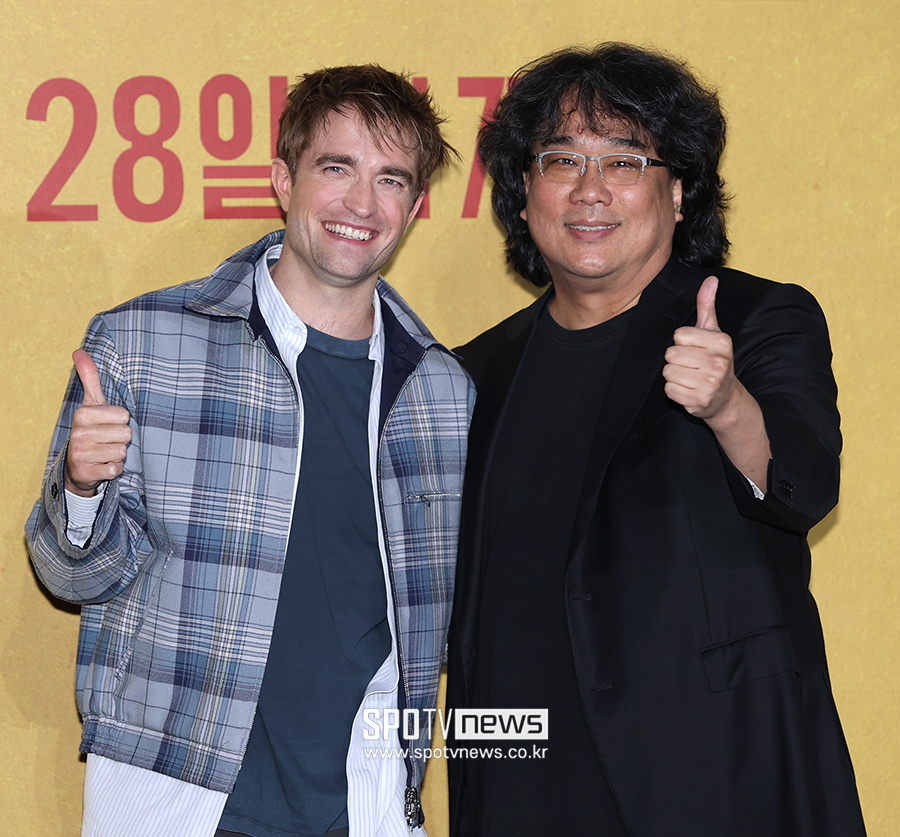 ▲ 로버트 패틴슨 봉준호 감독 ⓒ곽혜미 기자