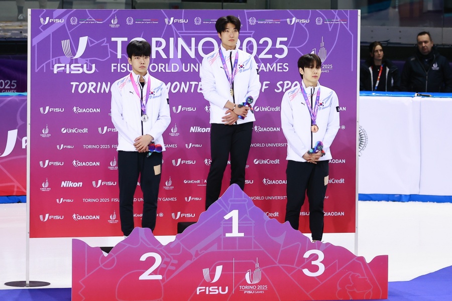 남자 쇼트트랙 1,500m 시상식 ⓒ대한체육회