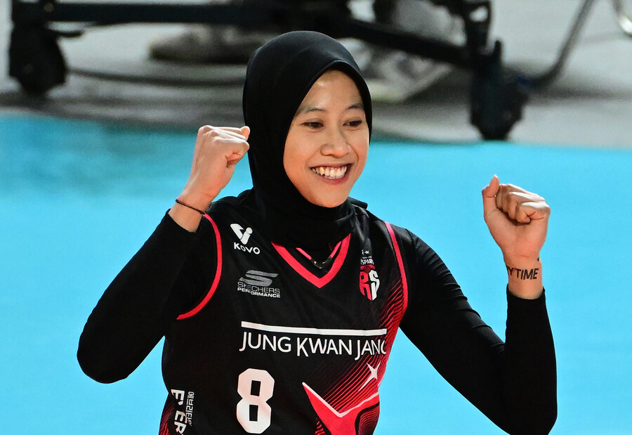 '정관장 13연승 주역' 메가, V리그 4라운드 MVP 영예…남자부는 레오 선정