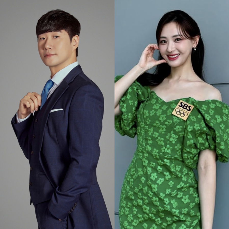 ▲ 배성재(왼쪽), 김다영. 제공| SM C&C, 김다영 인스타그램