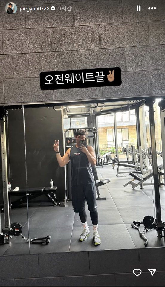 '지연과 이혼' 황재균, 되찾은 일상..평온한 브이자 포즈까지 "오전 웨이트 끝"