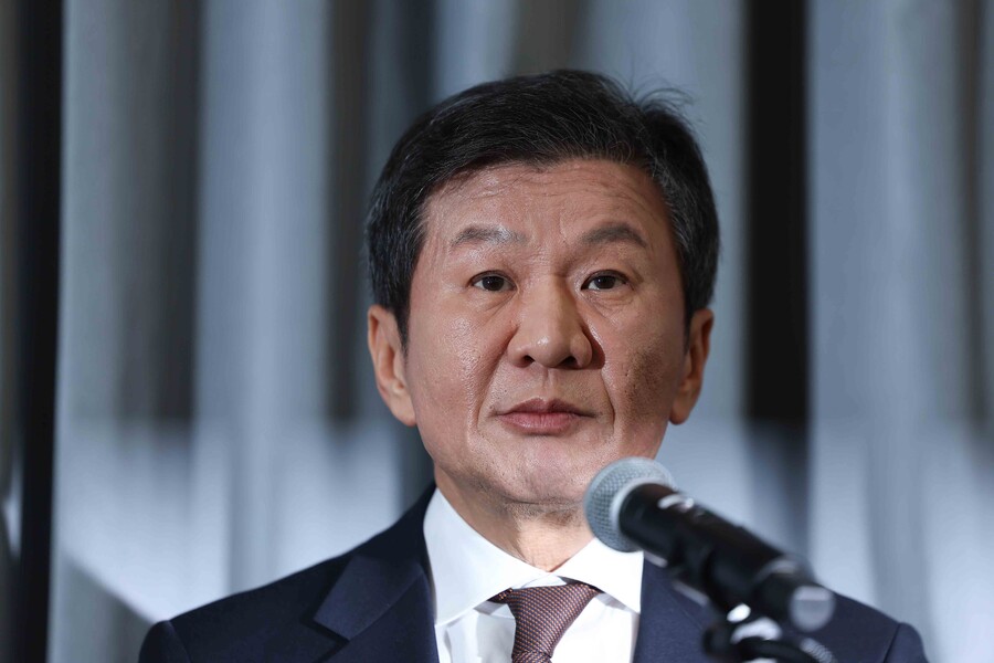 [SPO 현장] '축구협회장 후보 유지' 정몽규 "돈 한푼도 안 썼다는 비방 억울해...행정 소송 결과는 아직"