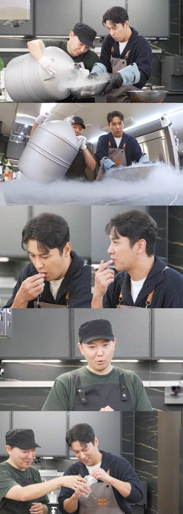 ▲ 14일 오후 8시 30분에 방송되는 KBS2 ‘신상출시 편스토랑’에서 장민호는 승우아빠에게 요리를 배운다. 제공|KBS