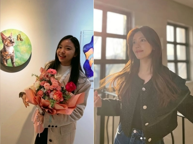 정시아♥백도빈, 자식농사 대박..미술 사립학교 합격 전시회 '그림 실력 깜놀'