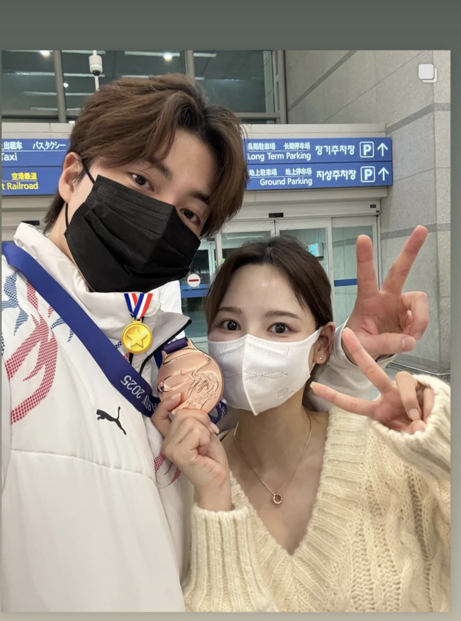 '환승연애' 이나연, 남희두 동메달에 행복 "발렌타인데이 메달 걸어주는 ♥, 멋지다"