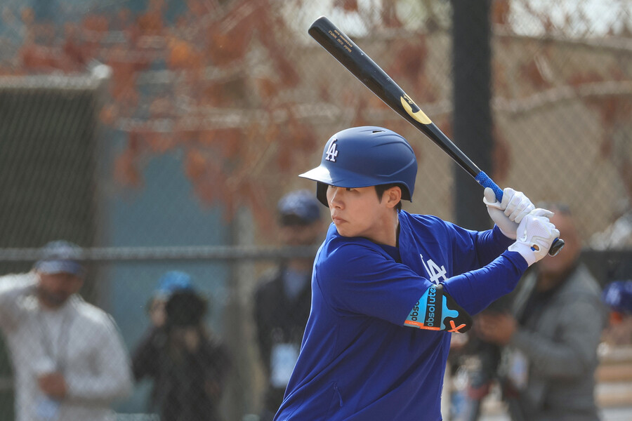 ▲ 김혜성은 다저스 구단의 권유를 받아들여 타격 메커니즘 수정에도 나서고 있다. 김혜성은 평소 자신이 생각했던 부분이라면서 만족감을 드러내고 있다 ⓒ연합뉴스