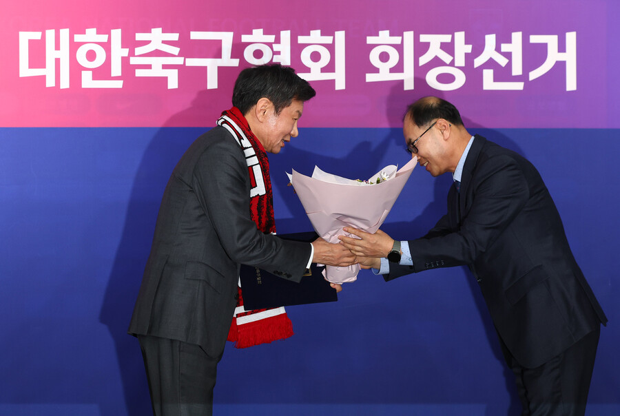 ▲ 정몽규 대한축구협회 회장 당선인. ⓒ연합뉴스