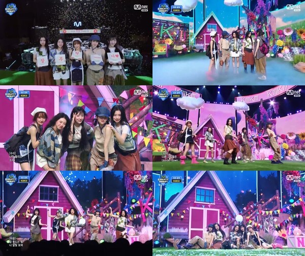 ▲ 27일 Mnet '엠카운트다운'에 출연해 '아이 두 미' 무대를 선사하는 키키. 방송화면 캡처