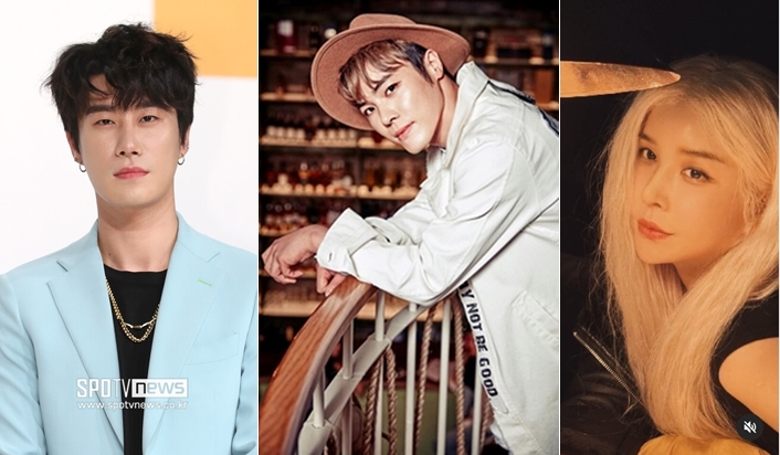 ▲ 왼쪽부터 산이, 휘성, 하리수. ⓒ스포티비뉴스 DB, 소속사, 하리수 개인 계정