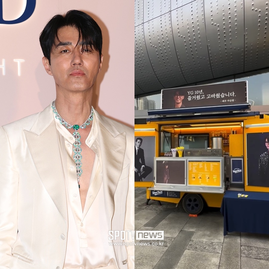 차승원, '전 소속사' YG에 커피차로 이별 선물…"10년, 즐겁고 고마웠다"
