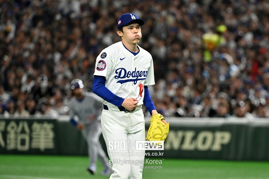 선발이 1회 힘 다 쓰나…사사키 직구 1회 160.2㎞→2회 157.4㎞→3회 156.5㎞, 로버츠 감독 의외의 평가?