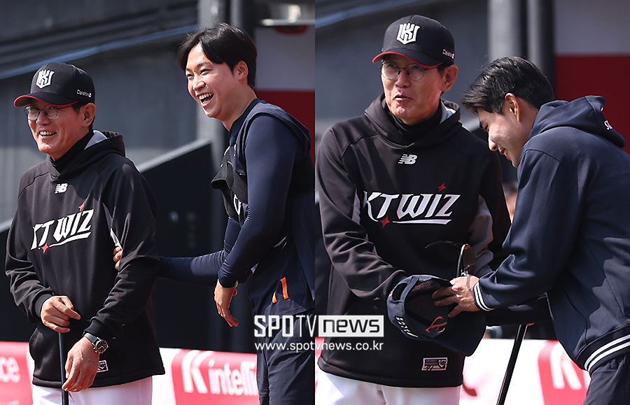▲ 이강철 감독, 엄상백, 심우준 ⓒ곽혜미 기자