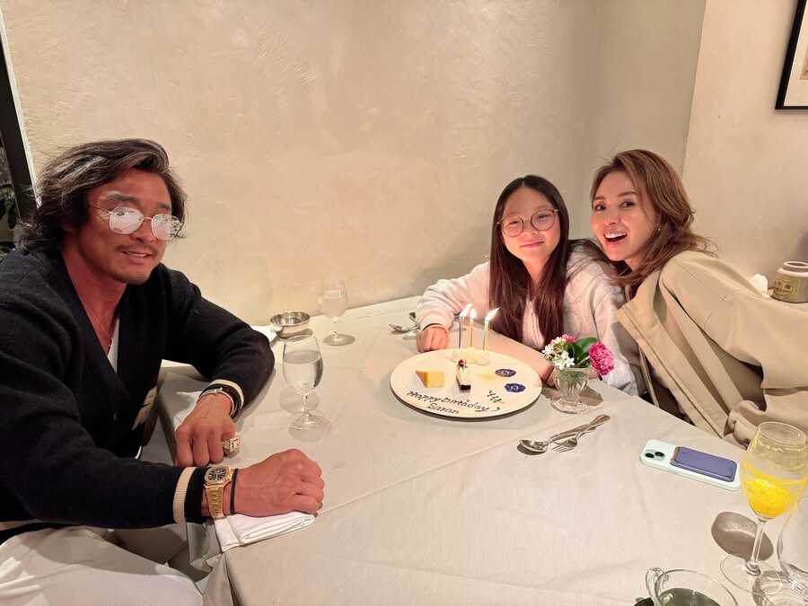 ▲ 추성훈, 야노시호, 추사랑. 제공| 추성훈 측