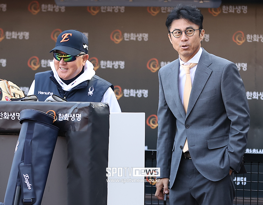 ▲ 김경문 감독 손혁 단장 ⓒ곽혜미 기자