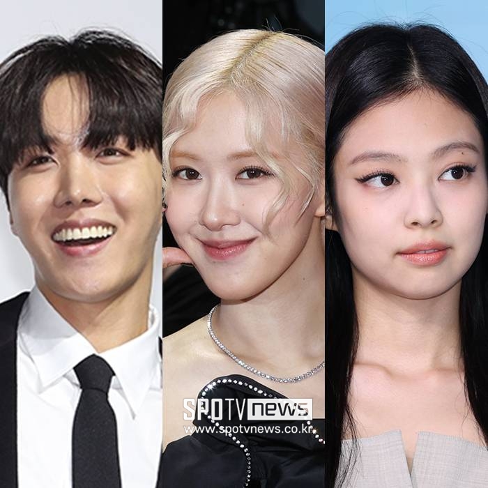 '월클' 증명…BTS 제이홉→블랙핑크 로제·제니, 빌보드 휩쓴 K팝 ★들