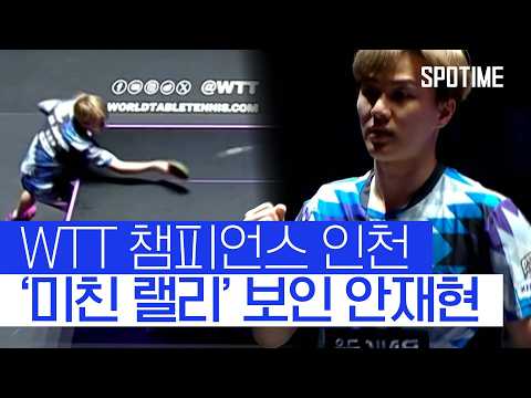 탁구 안재현, '미친 랠리' 끝 WTT 챔피언스 16강 진출! #SPOTIME