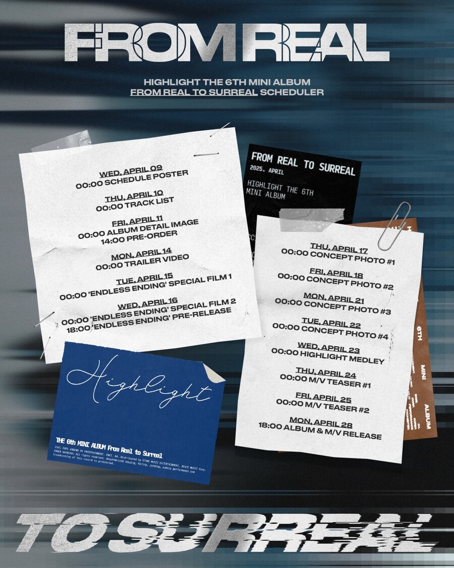 하이라이트, 28일 '프롬 리얼 투 서리얼'로 컴백…16일 '없는 엔딩' 선공개