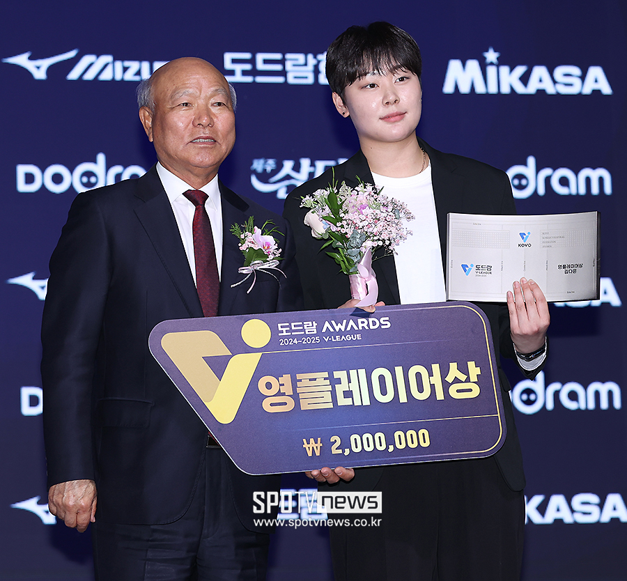 [포토S] 한국도로공사 김다은, '초대 영플레이어상의 주인공'