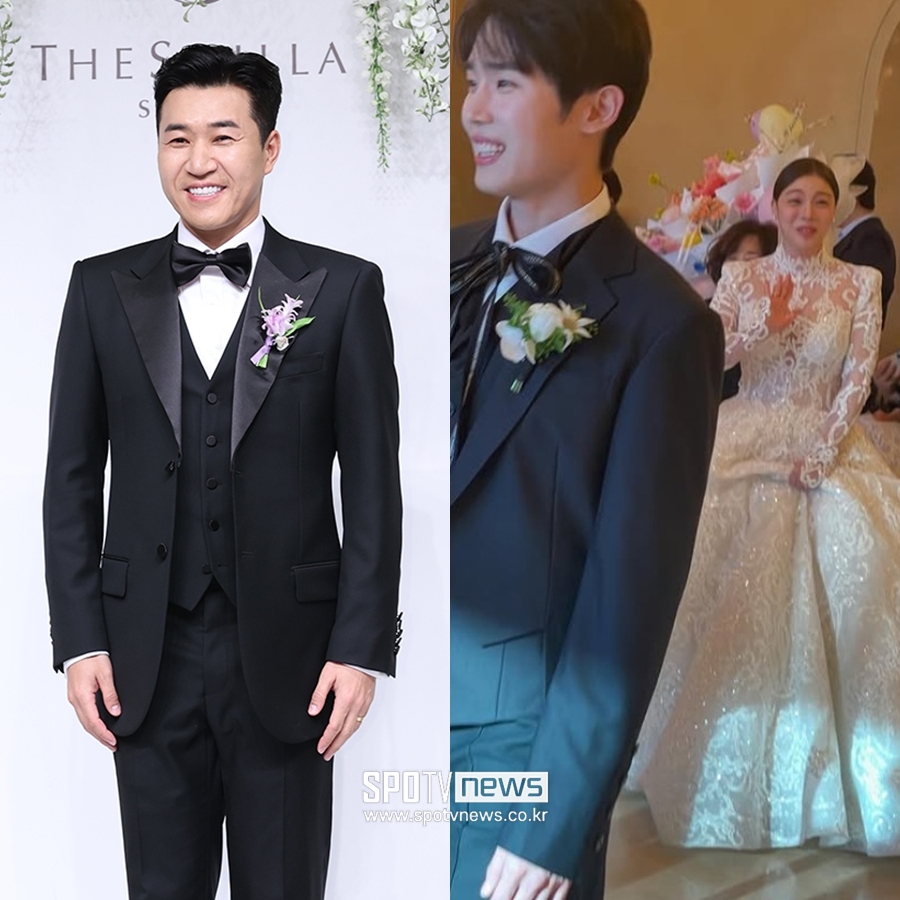 ▲ 20일 결혼식을 올린 김종민(왼쪽)과 최시훈 에일리.  ⓒ곽혜미 기자, 인순이 인스타그램