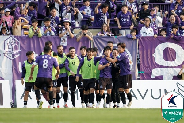 ▲ FC안양의 최규현이 제주 SK전에서 결승골을 넣으며 2-1 승리를 이끌었다. ⓒ한국프로축구연맹