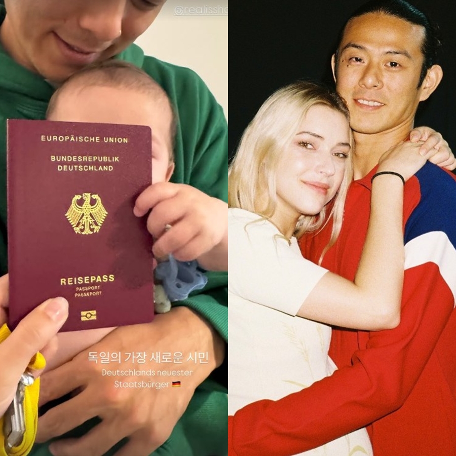 빈지노 子, 독일 여권 쥔 고사리 손…"독일의 가장 새로운 시민"