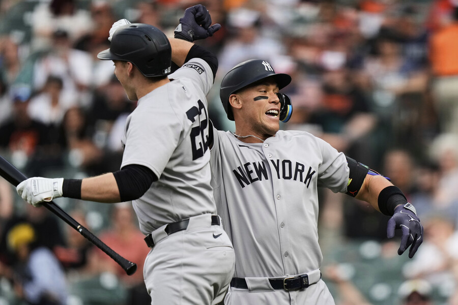 '홈런-홈런-홈런' 양키스 또 폭발, MLB 최초 대기록 나왔다…다저스 제치고 팀 홈런 선두 질주