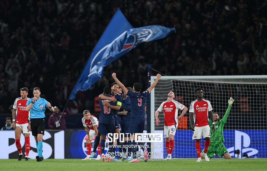 'PL 올킬' PSG, 아스널까지 때려 잡았다…합산 스코어 3-1 승리 → 5년 만에 UCL 결승 진출 '이강인은 결장'