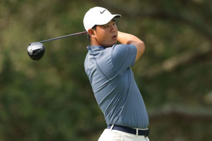 스윙 교정 중인 김주형, PGA 머틀비치 클래식 1R 공동 88위