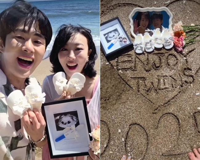 '난임→시험관 성공' 임라라♥손민수, 쌍둥이 임신 발표 "후둥이 걱정돼 이제 밝혀"