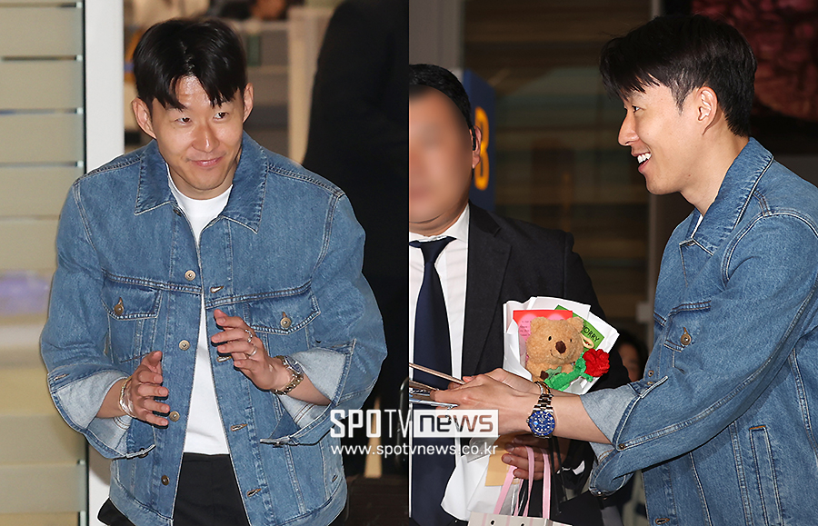 '7000만 원대 명품 시계' 착용하고 귀국한 손흥민, 팬들 환영 속 대표팀 복귀