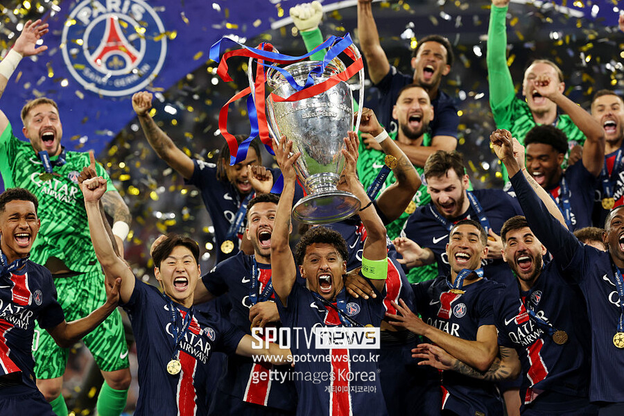 '음바페·네이마르·메시 없이 해냈다' PSG, 역사상 첫 UCL 우승…이강인, 박지성 이후 17년 만에 첫 정상
