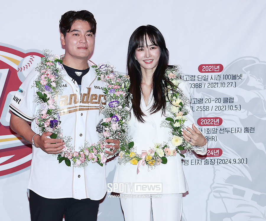 [포토S] 추신수, '사랑하는 아내와 함께'