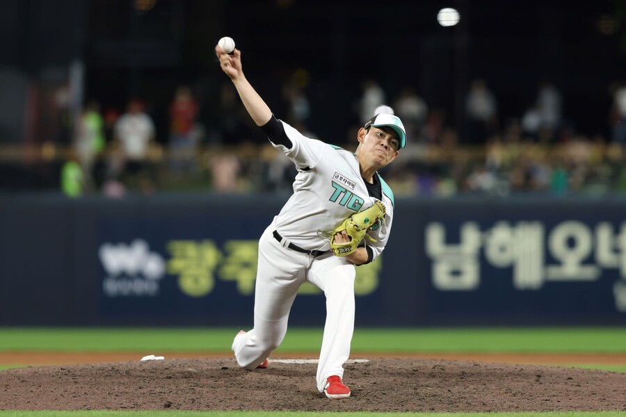 ▲ 성영탁은 1군 데뷔부터 현재까지 15.2이닝 연속 무실점을 기록 중이다 ⓒKIA타이거즈