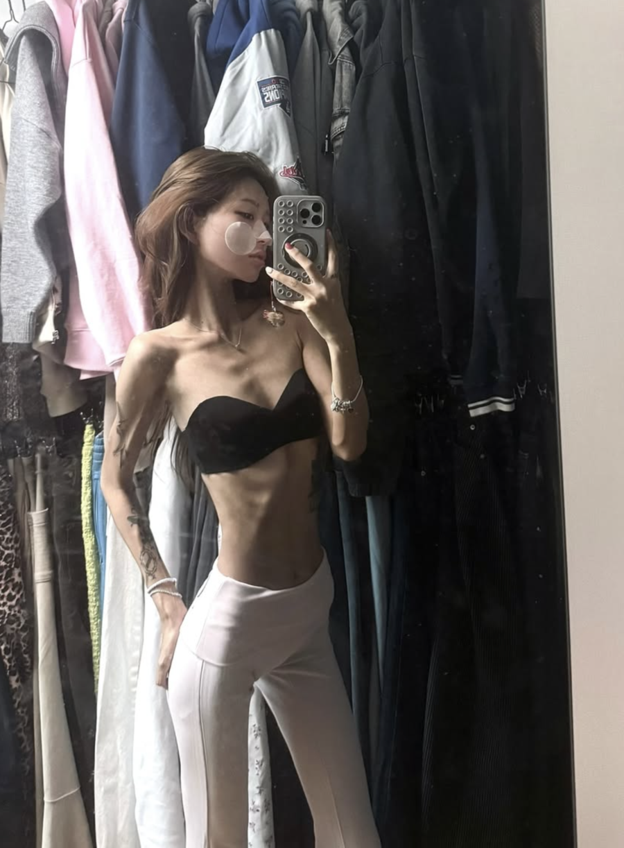 '故최진실 딸' 최준희, 다이어트 중단 선언…뼈 훤히 보이는 몸매에 '걱정'