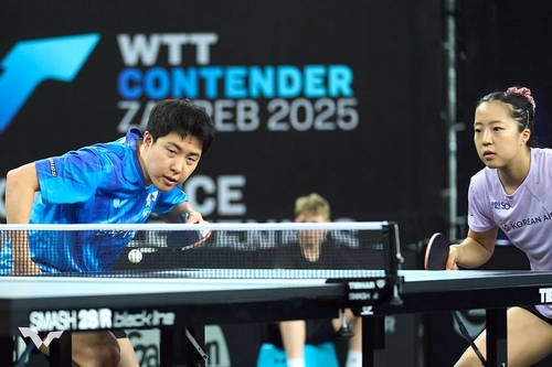 임종훈-신유빈, WTT 자그레브 혼복 결승행…한일전 3-0 완파