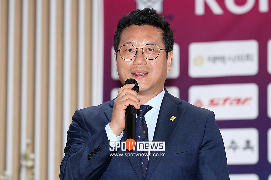 ▲ 한국대학축구연맹 박한동 회장 ⓒ곽혜미 기자