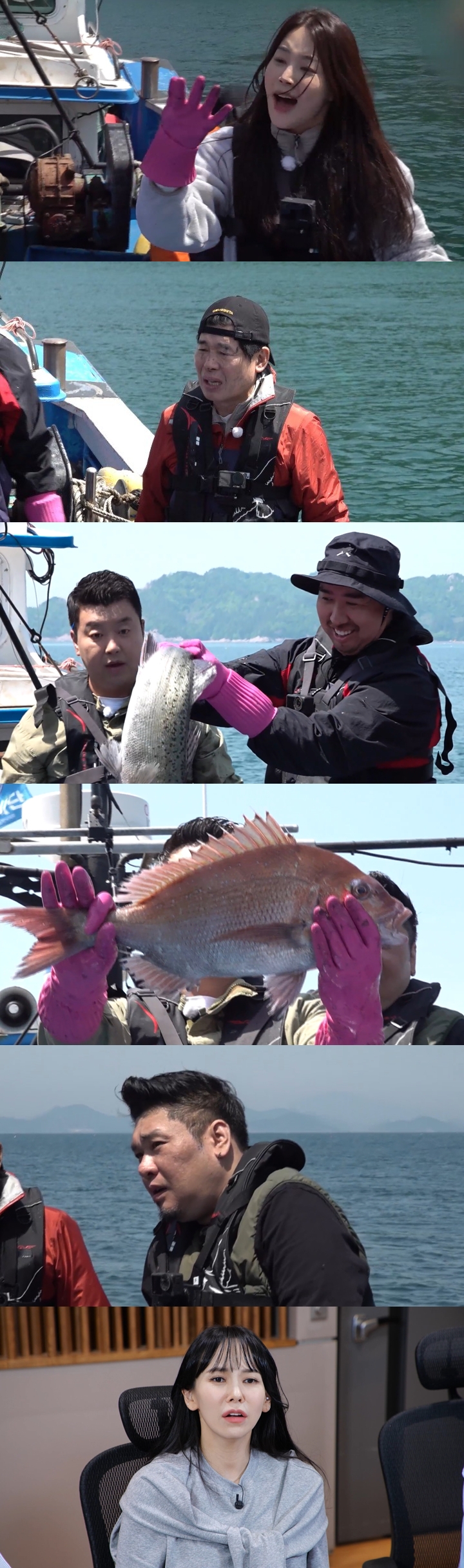 한지혜, 해산물에 물렸다…조업 중 아찔한 긴급 상황에 '일시 중단'('푹다행')