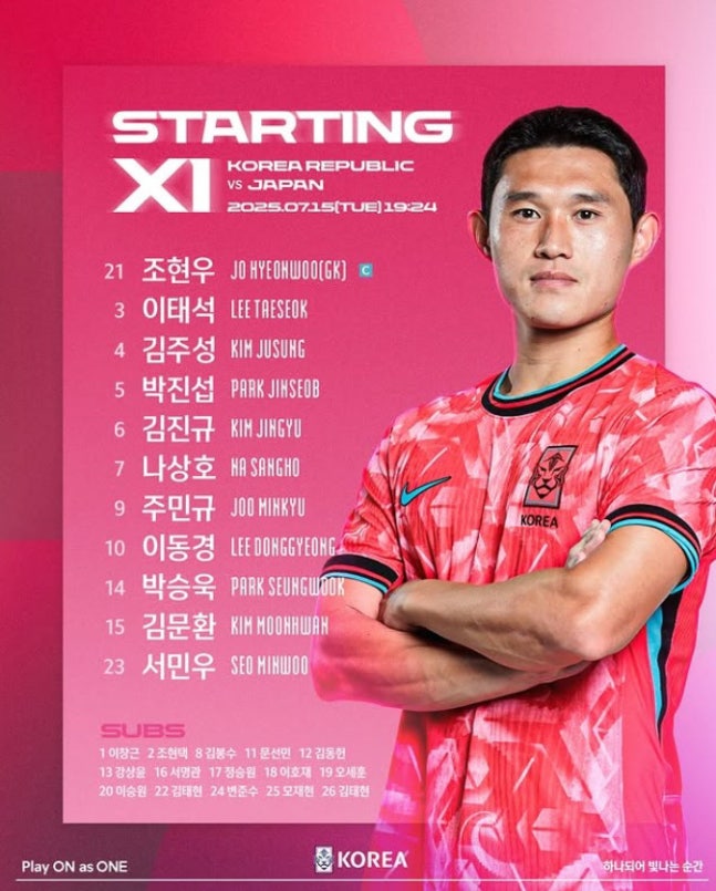 ▲ 15일 오후 용인미르스타디움에서 2025년 동아시아축구연맹(EAFF) E-1 챔피언십(동아시안컵) 남자부 3차전이 열린다. 대회 우승을 놓고 한국과 일본이 맞붙는다. ⓒ 대한축구협회