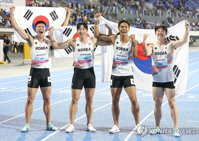 금빛쾌거, 한국 육상 남자 400ｍ 하계U대회 우승! 