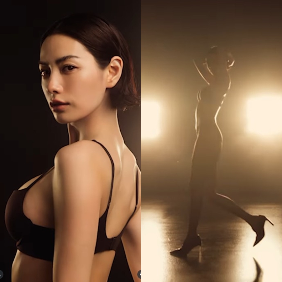 나나니까 가능…속옷 화보 찍으며 하이힐 파워 워킹 '위풍당당 섹시미'