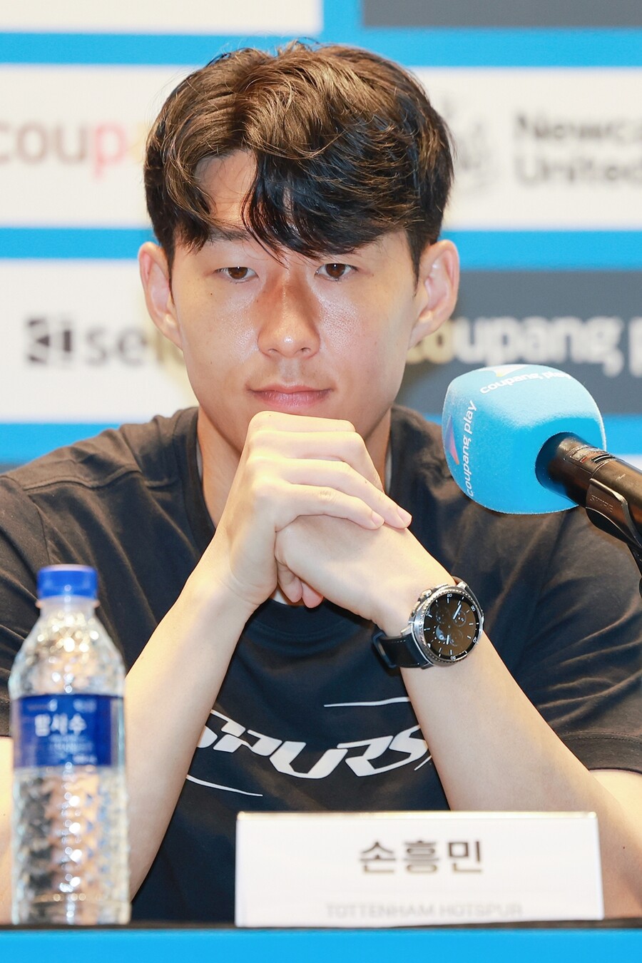 ▲ 잉글랜드 프로축구 토트넘 손흥민이 2일 서울 영등포구 IFC 더포럼에서 열린 2025 쿠팡플레이 시리즈 기자회견에 참석해 있다. 이날 손흥민은 기자회견에 앞서 별도의 발언을 통해 "올여름 팀을 떠나기로 결정했다"고 발표했다. ⓒ연합뉴스