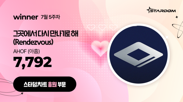 아홉 '그곳엣 다시 만나기로 해', '스타덤 차트' 음원부문 2주연속 1위