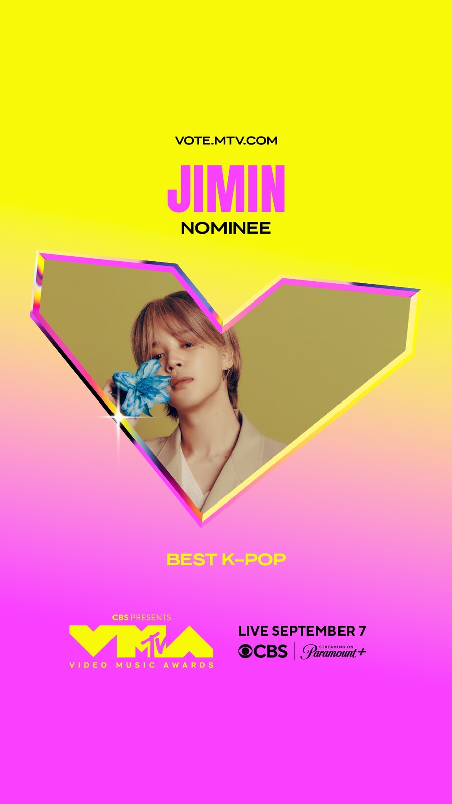 방탄소년단 지민, 美 MTV VMA서 첫 솔로 노미네이트[공식]